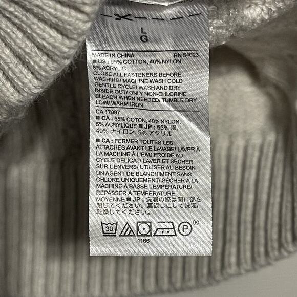 Banana Republic Shawl Cardigan Cable Knit Fisherman Grandpacore Size Large - Picture 4 of 6